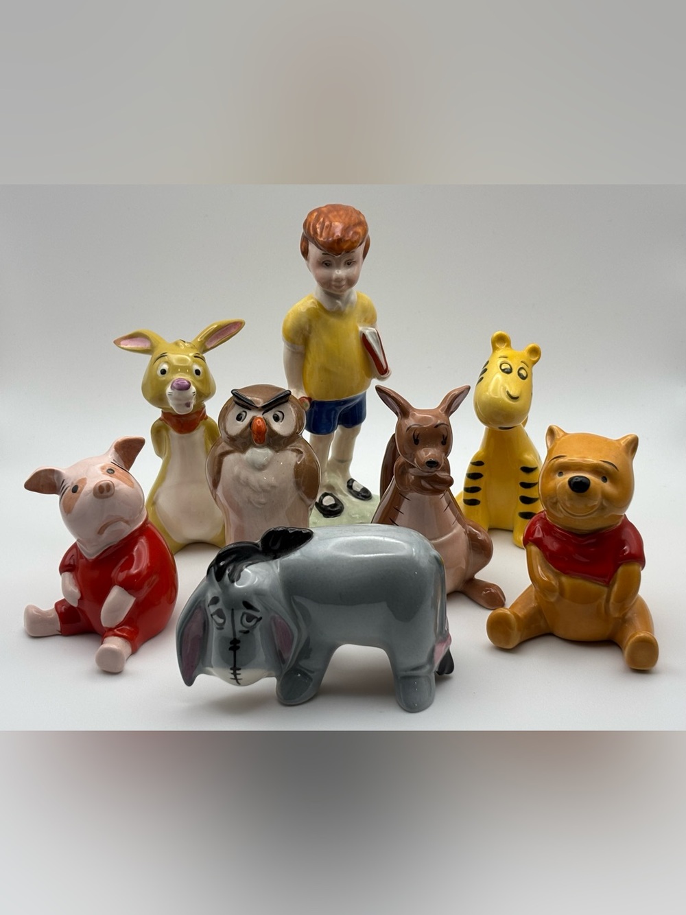 Vintage Beswick England Disney Winnie the Pooh Complete 8 Piece Set